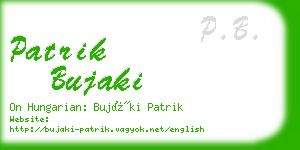 patrik bujaki business card